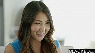 BLACKED Tight Asian Babe Jade Luv Screams on Massive Black Cock