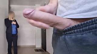 A man flashes a dick to an unfamiliar beautiful girl