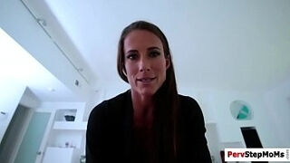 Stepmom Sofie sucks stepsons huge cock