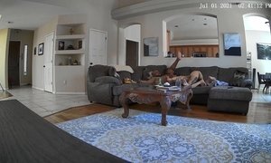 Her Husband Caught us on Security Cams - Interracial Sex
