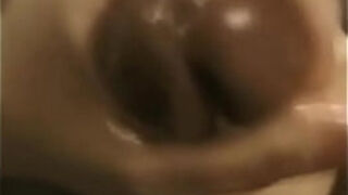 Black Handjob in Bathroom