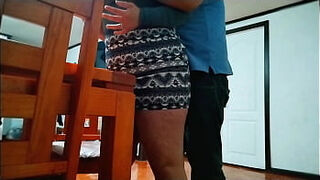 Big ass BBW fucked on the dining room table&period;