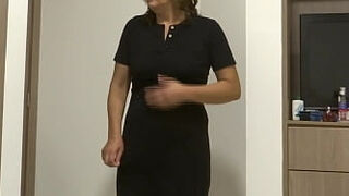 Stepmom returns from the beach&comma; masturbates&comma; and I cum in her hairy pussy&period;