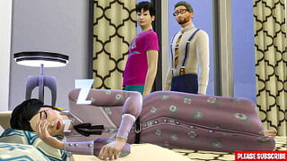 Asian step Dad And step Son Fucking Korean step Mom After They Had Dinner Together &vert; Asian step Mom And step Son