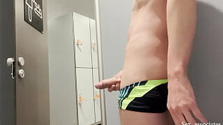 I pull out my dick in public swimming pool and pregnant women decide to help me cum&period;