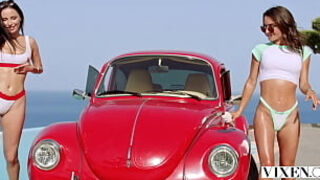 VIXEN Besties Lana & Milena have threesome with married man