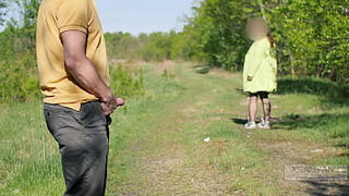 A day in the life of an exhibitionist and a stranger&period; Busty passer-by gets a mouthful of cum today&period; XSanyAny