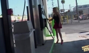 Blonde Babe Is Picked Up On A Gas Station And Fucked In All Holes