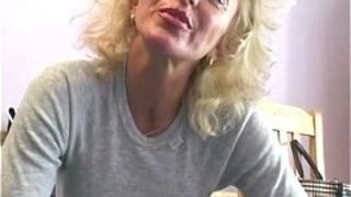 Busty mature rides cock