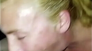 Wife swallows 14 loads down her throat compilation