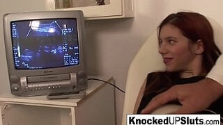 Knocked up redhead sucks and fucks in the doctor's office