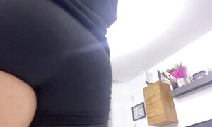 Big Booty in Short Tights Farting