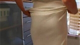 Hot amateur Milf gets fucked in her kitchen