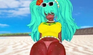 Brazilian Miku Plays With Her Wet Pussy