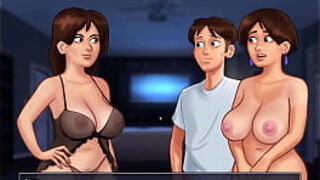 The hottest threesome with two milfs which are thristy for some big cock l My sexiest gameplay moments l Summertime Saga&lbrack;v0182&rsqb; l