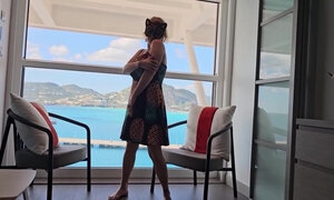 Huge Tit Vouyer Stepmommy Fingers Wet Pussy On Cruise Ship Balcony- Mature Mistress Thursday Cum