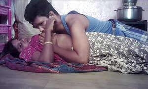 Indian tamil village house wife kissing housband