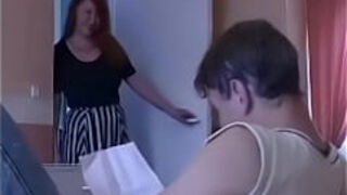 Amateur busty mature step