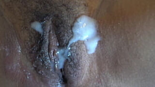 french amateur stepmommy lets him cum on her hairy pussy