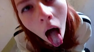 Fucked Me in the Stairwell while Parents are at Home - Swallowed Sperm - POV