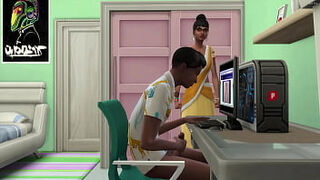 Indian Stepmom catches her stepson masturbating in front of the computer watching porn videos &vert;&vert; adult videos &vert;&vert; P