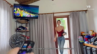 Madrastra de culo grande y un creampie de su hijastro