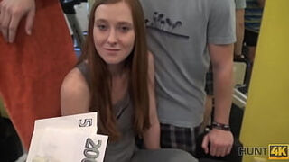 HUNT4K&period; Cuckold for cash permits hunter to fuck his GF in the empty gym