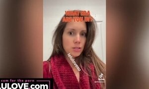 'Naked babe trying on high heels, shaking booty, sauna sweating, gives 9 score in dick rate, changes in car & more - Lelu Love'