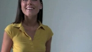 Casting HD Beautiful young amateur takes first time creampie