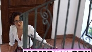 Hot threesome for stepmom and y&period; s&period;girl