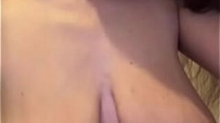 The stepmother with milky tits got completely naked