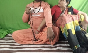 Sanyasi husband aggry to fuck by his wife while meditating.