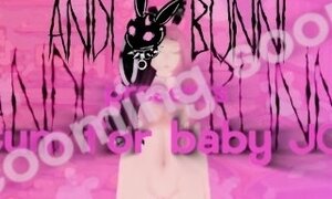 Vtuber Subby bunny asks Master to watch him cum for her.
