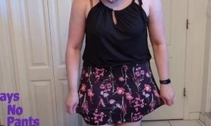 No Panties trying on a dress for date with Bull
