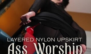 Layered Nylon Upskirt Ass Worship