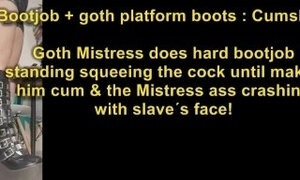 Bootjob + goth platform boots = Cumshot