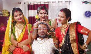 Tharki Burha Nikala Suhagraat Manana With His Three New Nawali Wives And Kia Kand ( Hindi Audio )