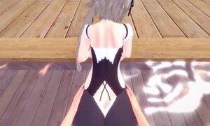 Rita Rossweisse Sexy Maid fucking POV  Official Honkai Impact 3  Full Hentai Video