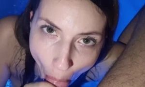 'Tiny Tina Jacuzzi POV Deepthroat blowjob cum swallow'