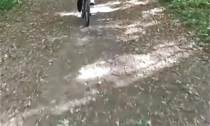 A Bike Ends with a Hot Blowjob in the Forest